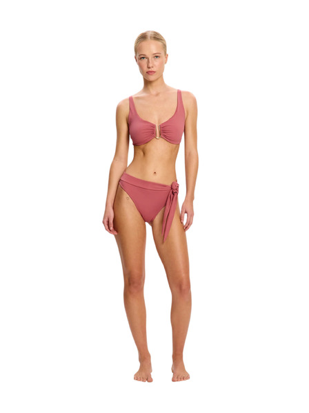 Modibodi Menštruačné plavky Modibodi Molokai Hi-Waist Tie Bottom High Absorbency Mauve spodná časť