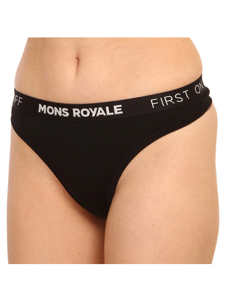 Mons Royale Dámska tanga Mons Royale merino čierna