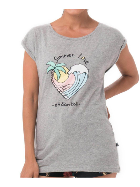 69slam Dámske tričko 69SLAM SUMMER LOVE GREY ELISA