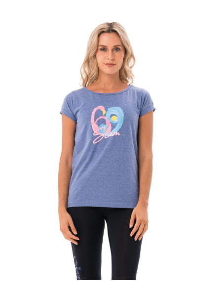 69slam Dámske tričko 69SLAM FLAMINGO WAVE BLUE MELANGE ELISA