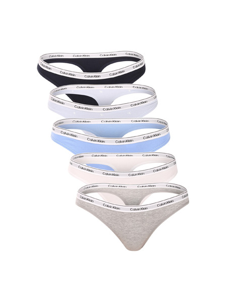 Calvin Klein Sada piatich - dámska tanga Calvin Klein viacfarebná