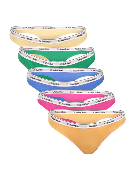 Calvin Klein Sada piatich - dámska tanga Calvin Klein viacfarebná