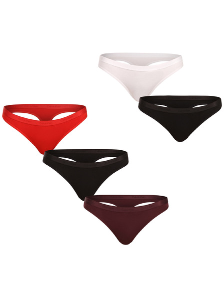 Calvin Klein Sada piatich - dámska tanga Calvin Klein viacfarebná