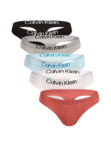 Calvin Klein Sada piatich - dámska tanga Calvin Klein viacfarebná
