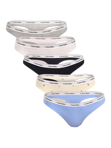 Calvin Klein Sada piatich - dámska tanga Calvin Klein viacfarebná