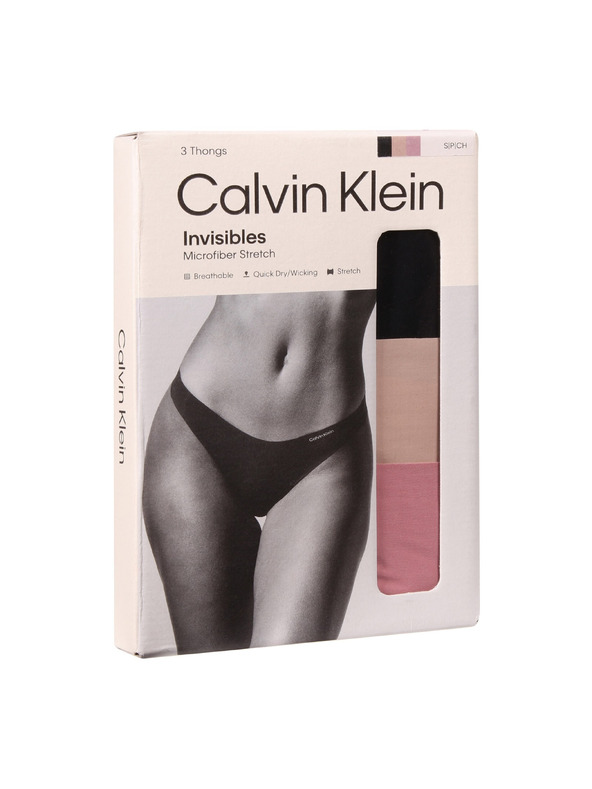 Calvin Klein Sada troch - dámske tangá Calvin Klein bezšvová viacfarebná