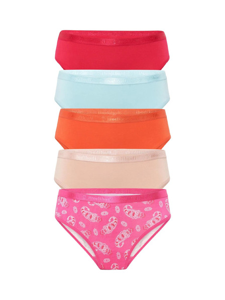 Modibodi Sada piatich - Slipky Modibodi Classic Bikini Morocco Multi