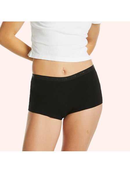 Love Luna Menštruačné nohavičky pre dievčatá Love Luna Shortie Brief Black Hearts