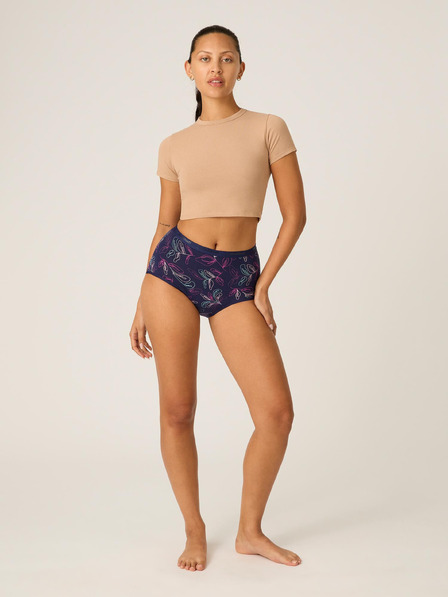 Modibodi Menštruačné nohavičky Modibodi Classic Full Brief Moderate-Heavy Passion Vine Navy