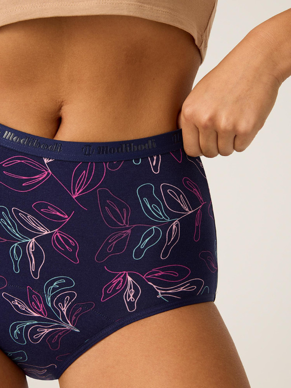 Modibodi Menštruačné nohavičky Modibodi Classic Full Brief Moderate-Heavy Passion Vine Navy