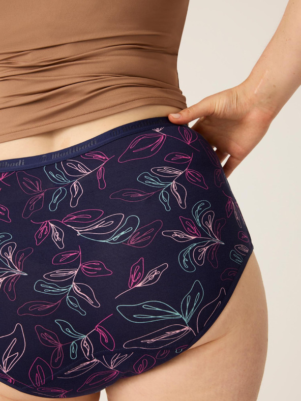 Modibodi Menštruačné nohavičky Modibodi Classic Full Brief Moderate-Heavy Passion Vine Navy