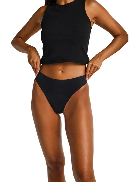 Modibodi Menštruačné nohavičky Modibodi Seamfree Hi Waist Cheeky Moderate Black