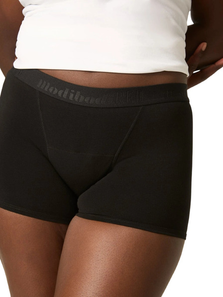Modibodi Dievčenské menštruačné nohavičky Modibodi Teen Hipster Boyshort Super-Overnight Black