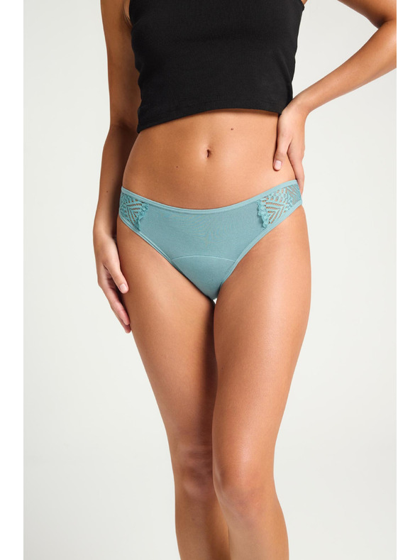 Modibodi Menštruačné nohavičky Modibodi Sensual Cheeky Brief Moderate-Heavy Arizona Blue