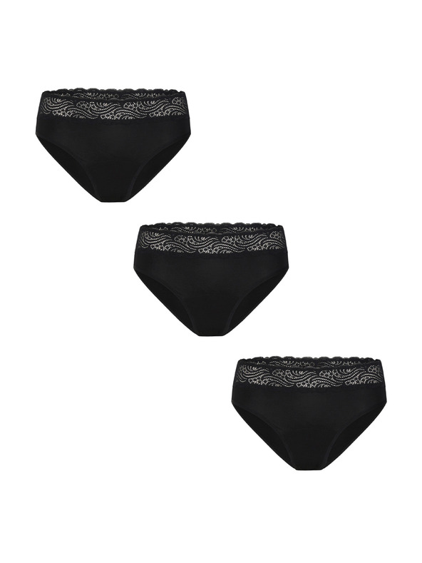 Modibodi Sada troch - Menštruačné nohavičky Modibodi Sensual Hi-Waist Bikini Moderate-Heavy