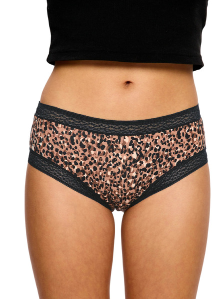 Modibodi Menštruačné nohavičky Modibodi Sensual Boyleg Light Animalia Brown
