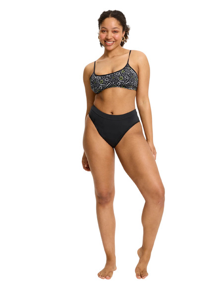Modibodi Menštruačné nohavičky Modibodi Smileyworld Hi Waist Brief Super-Overnight Black