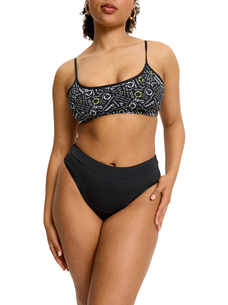 Modibodi Menštruačné nohavičky Modibodi Smileyworld Hi Waist Brief Super-Overnight Black