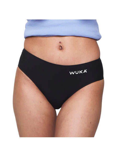 WUKA Dievčenské menštruačné nohavičky Wuka Stretch Seamless Heavy Flow bezšvové čierne