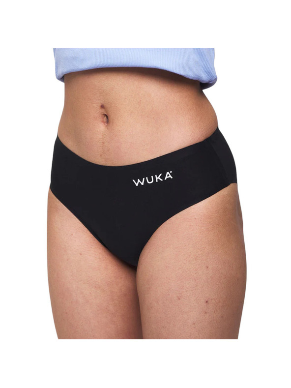 WUKA Dievčenské menštruačné nohavičky Wuka Stretch Seamless Heavy Flow bezšvové čierne