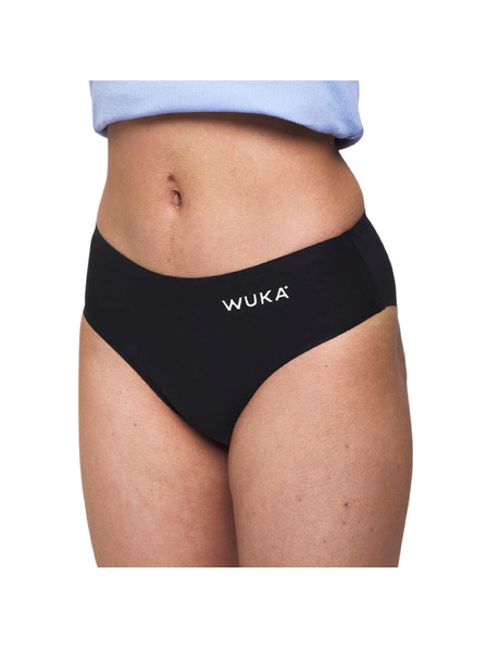 WUKA Dievčenské menštruačné nohavičky Wuka Stretch Seamless Heavy Flow bezšvové čierne