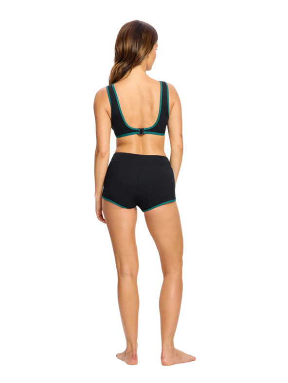 Modibodi Menštruačné plavky Puma & Modibodi Short Super Black Orchid spodný diel