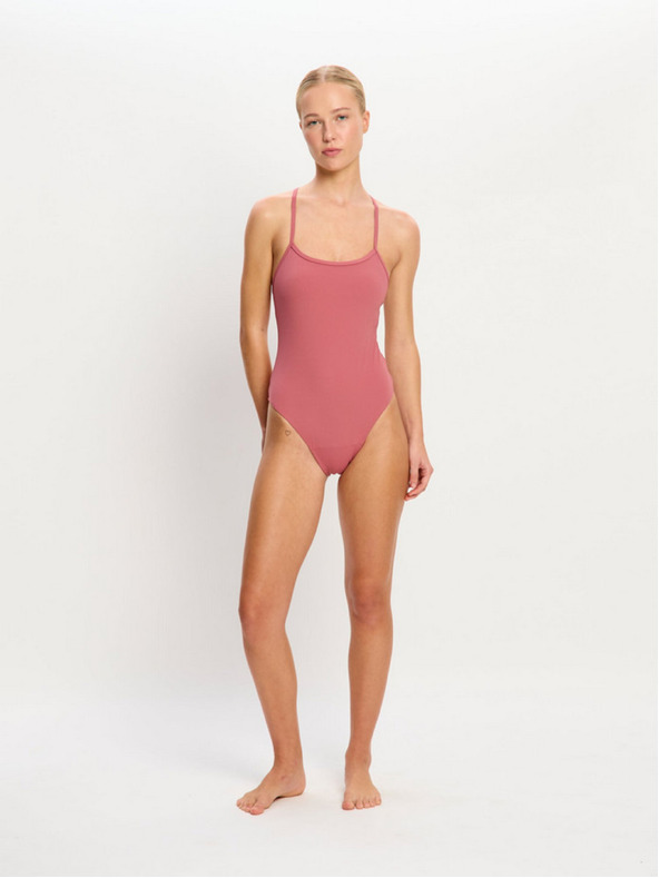 Modibodi Menštruačné plavky Modibodi Molokai X Back One Piece High Absorbency Mauve jednodielne