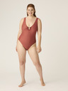 Modibodi Menštruačné plavky Modibodi High V Neck One Piece Sahara Red
