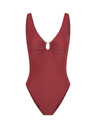 Modibodi Menštruačné plavky Modibodi High V Neck One Piece Sahara Red