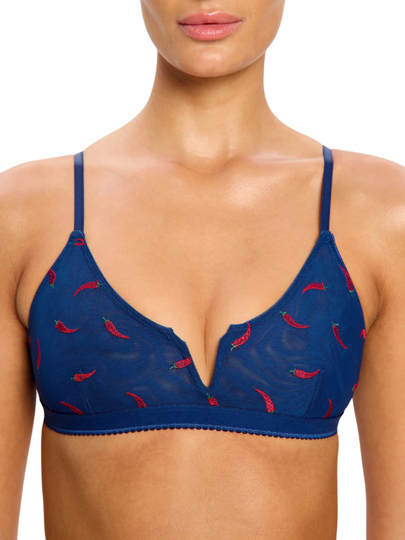 Modibodi Podprsenka Modibodi Intimates V Day V-Bralette Navy Chilli