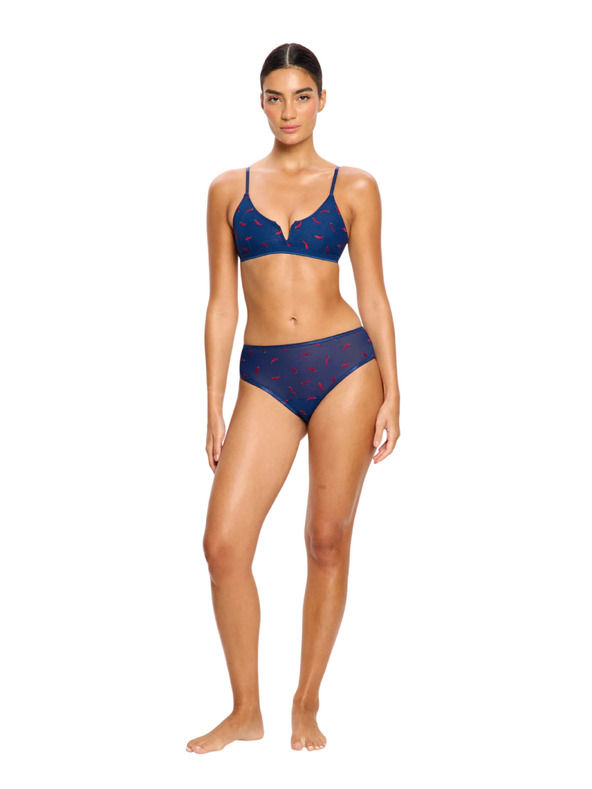 Modibodi Podprsenka Modibodi Intimates V Day V-Bralette Navy Chilli