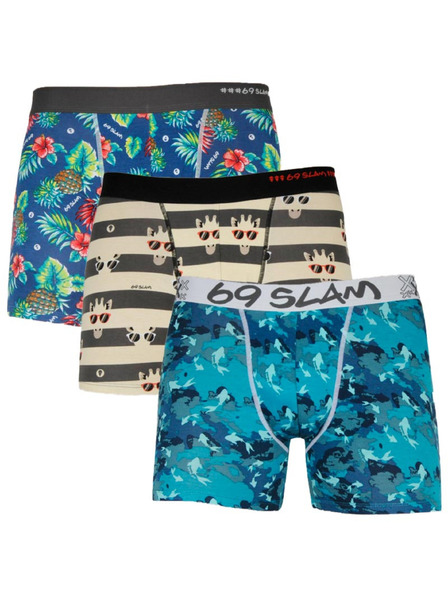 69slam Sada troch - pánske boxerky 69SLAM fit bamboo mix