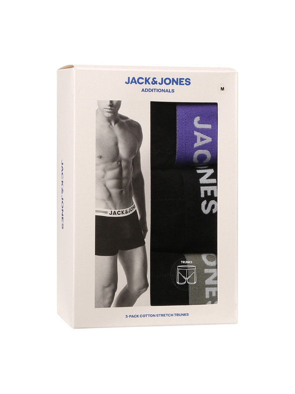 Jack & Jones Sada troch - pánske boxerky Jack and Jones čierne