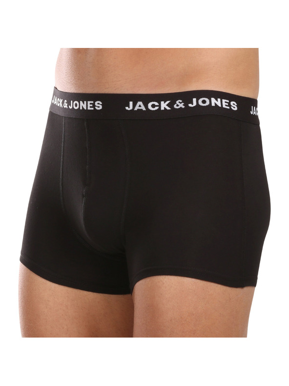 Jack & Jones Sada siedmich - pánske boxerky Jack and Jones čierne