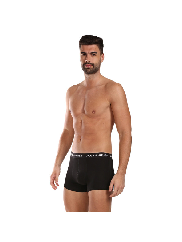Jack & Jones Sada siedmich - pánske boxerky Jack and Jones čierne