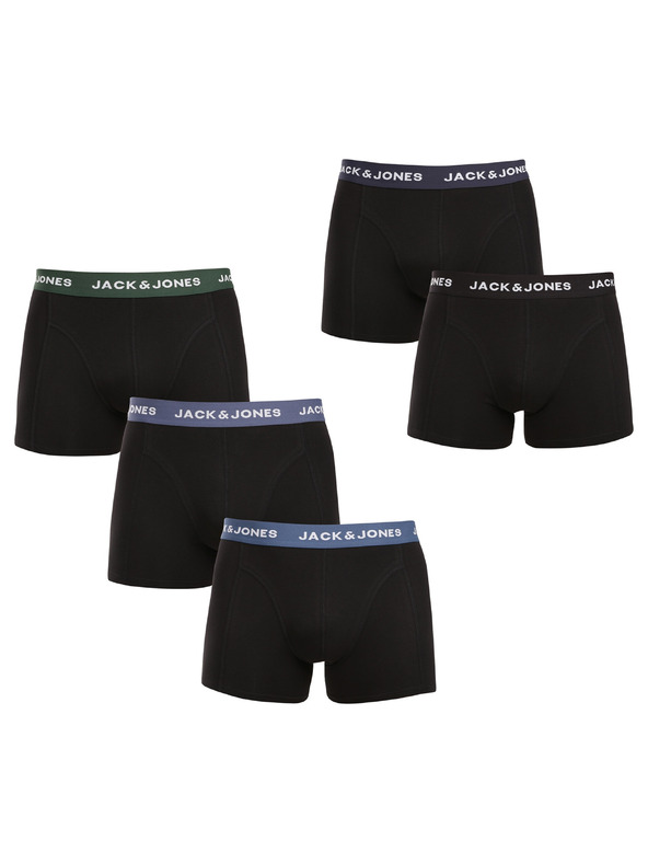 Jack & Jones Sada piatich - pánske boxerky Jack and Jones čierne