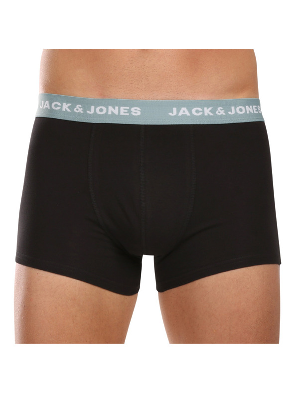 Jack & Jones Sada siedmich - pánske boxerky Jack and Jones čierne