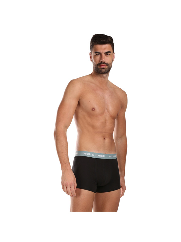 Jack & Jones Sada siedmich - pánske boxerky Jack and Jones čierne