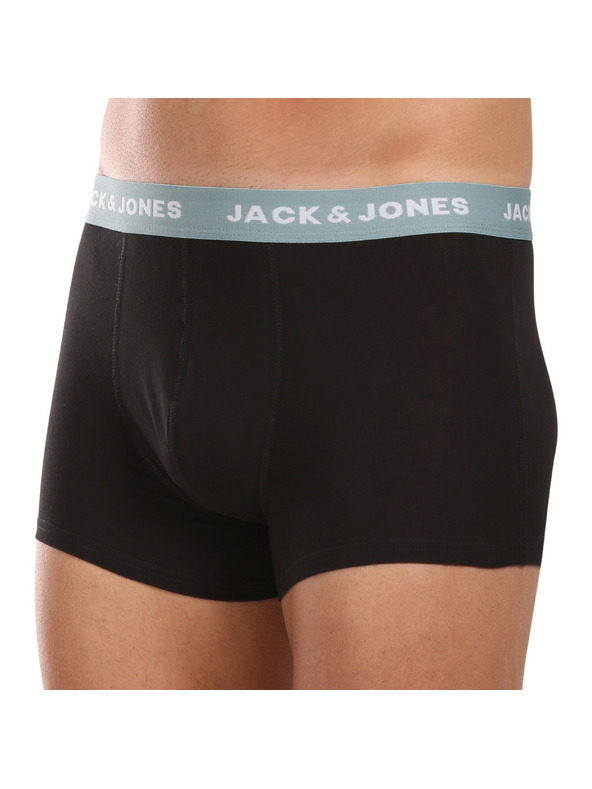 Jack & Jones Sada siedmich - pánske boxerky Jack and Jones čierne