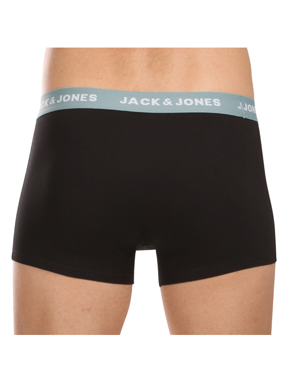 Jack & Jones Sada siedmich - pánske boxerky Jack and Jones čierne