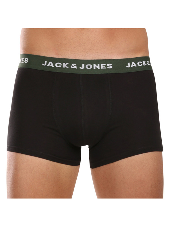 Jack & Jones Sada siedmich - pánske boxerky Jack and Jones čierne