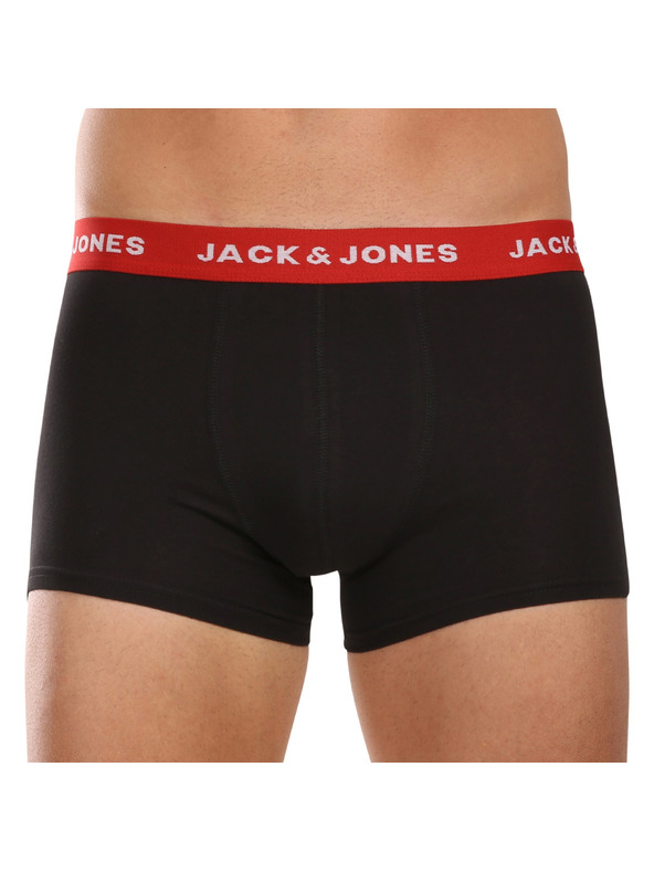 Jack & Jones Sada siedmich - pánske boxerky Jack and Jones čierne