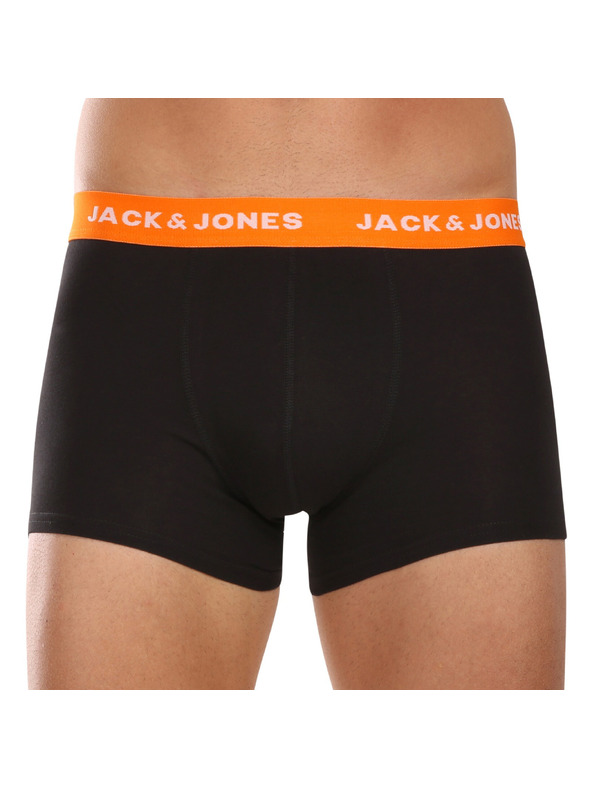 Jack & Jones Sada siedmich - pánske boxerky Jack and Jones čierne