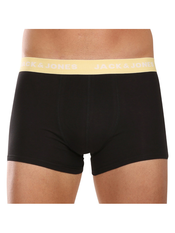 Jack & Jones Sada siedmich - pánske boxerky Jack and Jones čierne