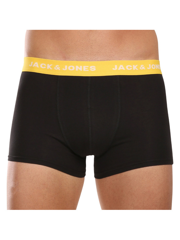 Jack & Jones Sada siedmich - pánske boxerky Jack and Jones čierne
