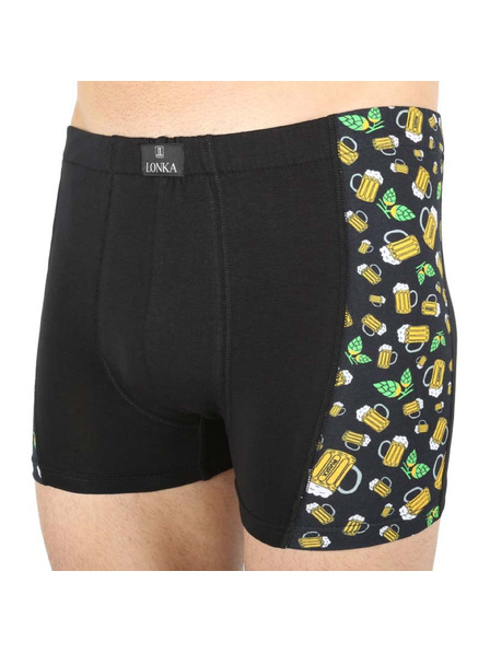 Lonka Pánske boxerky Lonka čierne (Kamil pivo malé)
