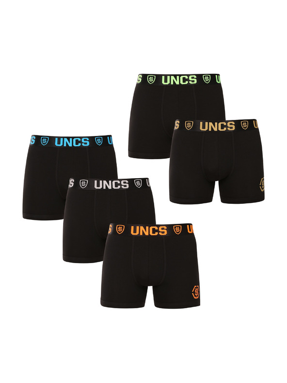 UNCS Sada piatich - pánske boxerky UNCS čierne