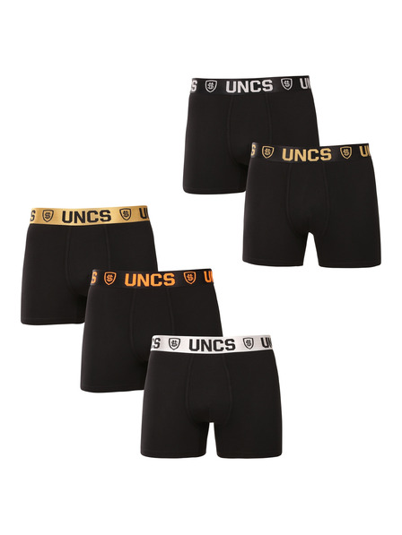UNCS Sada piatich - pánske boxerky UNCS čierne