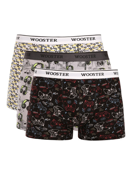 Wooster Sada troch - pánske boxerky Wooster viacfarebné