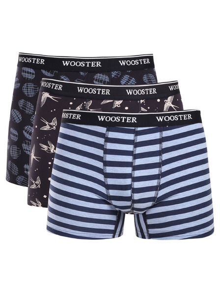 Wooster Sada troch - pánske boxerky Wooster viacfarebné